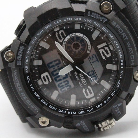 SKMEI Watch Sports Men's Black Digital Quartz Watch Dual Display Chronograph - Picture 6 of 8